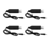 DollaTek 4PCS Câble de Batterie de Drone USB 3.7V Chargeur de Batterie Lipo avec Port DC 2.0 mm pour Attop XT-1 RC Drone Quadcopter WiFi FPV Drone Pièces d'avion