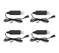 DollaTek 4PCS Chargeur de Batterie RC 3.7V Chargeur de Batterie Lipo avec Port SM-2P pour Voiture RC SCX24 Splatter Ball Gun FPV Drone Quadcopter