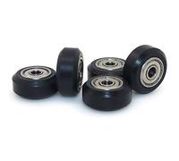 DollaTek 5 pcs 24mm 3D Imprimante Grande Roue En Plastique Passive Roue Passive avec Roulement Idler Poulie Vitesse Perlin Roue