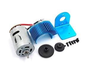 DollaTek 540 Moteur avec radiateur à montage sur moteur pièces de mise à niveau d'engrenage métallique pour Wltoys A959-B A979-B A969-B K929-B 1/18 voiture RC