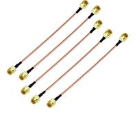 DollaTek 5PCS 7.8 Pouce RG316 Wire Jumper SMA mâle à SMA mâle avec Ligne de Connexion RF Câble coaxial coaxial Antenne Extender Cable Adapter Jumper - Aiguille Interne