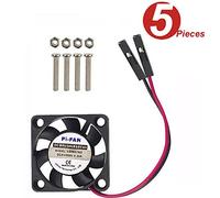 DollaTek 5Pcs DC 5V Brushless CPU Cooling Fan avec vis pour Raspberry Pi 3 / Pi 2 Modèle B RPI B +