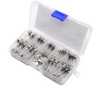 DollaTek 6x30mm Fusibles en Verre à soufflage Rapide Fusibles à Tube de Verre de Voiture à soufflage Rapide Kit et siège fusible - 72pcs