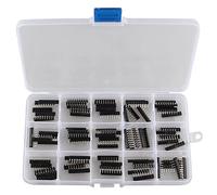 DollaTek 75 PCS 15Value 2.54MM Résistance Réseau Unique 9Pins Bussed Type Assortiment Kit 100 Ohm-100K ohm