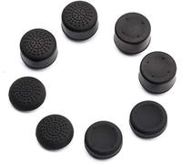 DollaTek 8PCS poignées de Pouce de contrôleur de Taille différente, poignées de bâton analogiques Couvrant Les Peaux pour contrôleur PS4/PS5 - Noir