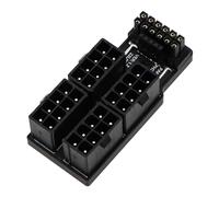 DollaTek Adaptateur modulaire d'alimentation PCIe 5.0 vers quatre connecteurs ATX 8P 16 broches (12 + 4) 12VHPWR coudés vers le bas à 90 degrés pour carte graphique 4080 5090TI