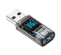 DollaTek Adaptateur numérique USB femelle vers USB mâle Adaptateur numérique USB 3.2 10G 36W Convertisseur numérique USB 3.2 mâle vers femelle pour ordinateur portable (noir transparent)