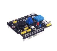 DollaTek Carte d'extension Multifonction pour Carte d'extension Arduino avec capteur d'humidité et capteur de température 9 en 1 Compatible avec Arduino UNO R3