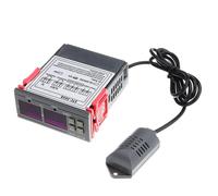 DollaTek Contrôleur d'humidité de la température 220 V 2 relais STC-3028 avec sonde de capteur d'humidité de la température Contrôleur d'humidistat à double thermostat