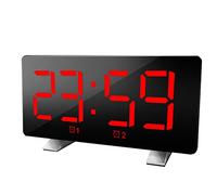 DollaTek Double Réveil Polyphonique LED Grand Écran Horloge Électronique - Mot Rouge