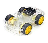DollaTek Encodeur Intelligent de Vitesse de kit de châssis de boîte de Batterie de Voiture de Robot de Moteur pour Arduino - Quatre pneus