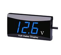 DollaTek Jauge de Tension numérique de voltmètre avec indicateur de Panneau d'affichage à LED pour Moto de Voiture DC 12V - Police Bleue