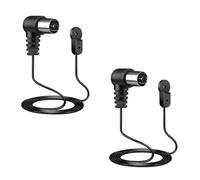 DollaTek Lot de 2 antennes FM pour antenne radio FM HiFi NTSC 75 ohms avec rallonge de 1,5 m pour Yamaha Onkyo etc. Plateau de table pour récepteur stéréo domestique Antenne récepteur radio