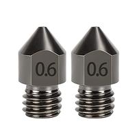 DollaTek Lot de 2 buses MK8 en acier dur 1,75 mm Consommables en acier trempé résistant à l'usure - 0,6 mm