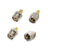 DollaTek Lot de 2 connecteurs RF coaxial RF PUHF vers SMA PL259 SO239 vers SMA mâle et femelle