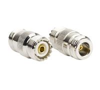 DollaTek Lot de 2 connecteurs RF coaxiaux N-K femelle vers UHF-K femelle SO239