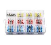 DollaTek Lot de 250 connecteurs de fils électriques isolés avec manchon de soudure thermorétractable, bornes de raccordement étanches