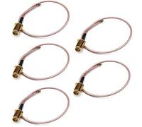 DollaTek Lot de 5 câbles SMA RG178, connecteur coaxial, Adaptateur d'antenne WiFi, kit SMA, câble Adaptateur FPV à Faible Perte - IPX vers SMA Femelle 20 cm