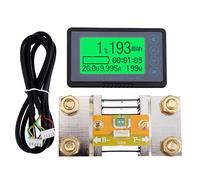 DollaTek Moniteur de Batterie TF03K 500A, Plage de Tension d'alarme programmable Haute et Basse Tension 10 V-120 V avec Fil Terminal et Fil blindé 5 M