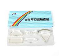 DollaTek Physique Optique Ensemble de lentilles parallèles lentille ménisque Prisme Triangulaire lentille Acrylique lentille Optique Ensemble de Six pièces