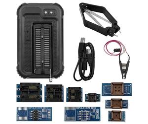 DollaTek T48 Mini Pro Programmeur USB universel avec 10 adaptateurs Support 31000+ IC pour SPI/Nor/NAND Flash/EMMC/IC Testeur TL866CS TL866II Plus Remplacement BIOS MCU EEPROM AVR PIC