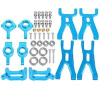 DollaTek Upgrade Bras de suspension et moyeu avant/arrière C Kit de pièces de siège pour WLtoys A959 A979 A959B A979B Remplacement de voiture RC, bleu