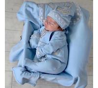 Dollbling Take me Home Baby Essential Hospital Exit Clothing Newborn Pink Lace 5pcs Receiving Blanket Butterfly Romper Set M030