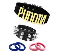 DOLLESS Bracelet ras du cou d'Halloween pour femme - Collier ras du cou en cuir synthétique - Bracelet à pointes - Accessoires de fête d'Halloween, Small, Simili cuir, Pas de gemme