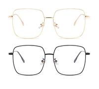 Dollger Lunette anti Lumiere Bleue Femme Homme anti Fatigue Filtre UV Monture de Lunettes pour Ordinateur, Gaming Lunettes, anti Reflets (doré + noir)