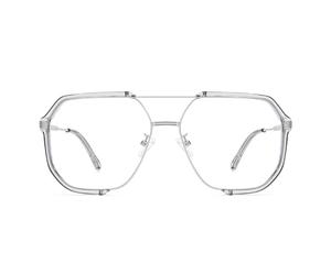 Dollger Pilot - Lunettes de blocage de la lumière bleue, lunettes d'ordinateur anti-reflets pour homme et femme, protection UV400 - lunettes unisexes pour écran d'appareil numérique, gris, Medium