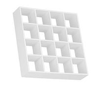 Dollhouse 16-Grid Shelf, Miniature Wooden Display Rack (White) | Design créatif, adapté au bricolage, couleurs vives, solution de stockage