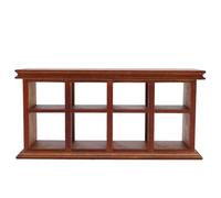 Dollhouse Bakery Cabinet Miniature Storage Rack for Cakes Chestnut Color Scene Suit Living Room