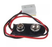 Dollhouse Connecteur de batterie miniature 9 V avec fil et prise | Longueur du câble : 14 cm, prise à 2 broches, pour lampes et lumières 12 V, ruban adhésif inclus, compatible avec boîte à