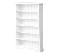 Dollhouse Librishelf 1:12 Échelle Classique en Bois Miniature bibliothèque 4x6x1 Pouces Meubles de poupée Blanc Blanc pour Mini Accessoires de poupée Bricolage artificiels