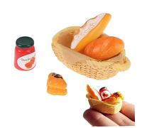 Dollhouse Mini Jam, Christams Miniature Food 5pcs 1.6x0.9 Migne Tiny Lifekelike Dollhouse Mini Jam Safe Safe Resin Portable Portable Food Toy pour Les Bales DE Maison House, Aliments Mixte