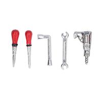 Dollhouse Mini Work Tools Set, 1:12 Scale Alloy | Design réaliste, accessoires éducatifs et mignons, alliage durable.