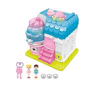 Dollhoúse Miniature - 7.48 inches Mini Dollhoúse Playset | Pretend Play Building Playset Toys - Miniature House Build It Yourself for Adults, Colourful Surprise Castle Kit with Figures Keys