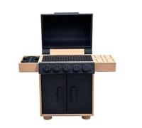 Dollhouse Miniature Grill Model with Clip | Conception durable, Parfait pour les dioramas, Couleurs vives, Thèmes de barbecue en plein air