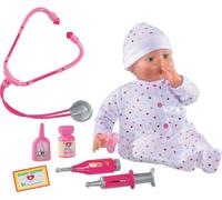 Dolls World 60340 Poupée Bébé Réaliste Jouet Poupée Docteur Médecin Accessoires
