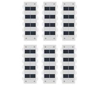 Dolltobe 6 lampes solaires de clôture d'éclairage de 6 à 12 heures, 7 modes de luminosité réglables, support mural étanche extérieur, terrasse, jardin, patio, ABS avec PC, plusieurs choix de LED