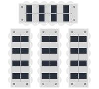 Dolltobe 7 modes de luminosité modifiables, 4 lampes solaires de clôture, support mural étanche, matériau ABS + PC, 6 à 12 heures de lumière, plusieurs options LED pour jardin, terrasse, terrasse