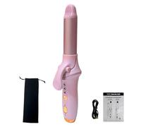 Dolltobe Bigoudi : sans fil, rechargeable par USB, mini lisseur de voyage, 3 réglages de température, chaleur rapide de 30 s, coiffure 36 h