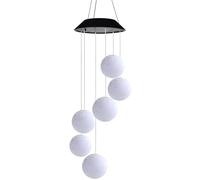 Dolltobe Carillon éolien LED à énergie solaire en forme de boule - Idéal pour la décoration de jardin - En plastique ABS - Étanche IP65 - Fonctionne à l'énergie solaire pour l'extérieur