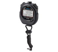 Dolltobe Chronomètre numérique multifonction, précision de 0,01 seconde, double rangée de mémoire 10 voies, écran LCD, pour sport, course, entraînement, arbitre, noir