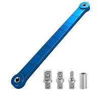 Dolltobe xtension décalée bleu ciel, avec 4 rallonges adaptatrices, angle 360°, chaîne renforcée en nylon et alliage métallique, pour réparation auto, espaces étroits, outil multifonction