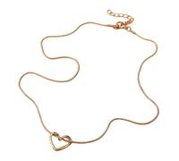 Dolltobe Collier pendentif cœur délicat, collier ajouré doré style love, design minimaliste, longueur réglable, bijou facile à assortir pour le quotidien et les sorties, pour femmes et jeunes filles