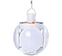 Dolltobe Lampe LED ABS, batterie unique, 5 modes d'éclairage, ampoule solaire, étanche IP65, design pliable, convient pour le camping en plein air et l'éclairage en cas d'urgence