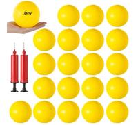 Dolltobe Lot de 20 Mini Ballons de Volley 4 Pouces, Ballons de Volley Miniatures avec Pompes, balles roundnet de Remplacement, pour Piscine et Plage, Cadeaux pour fête, école et université