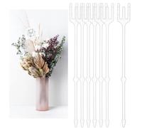 Dolltobe Lot de 240 pics floraux transparents en plastique pour bouquet de fleurs, à tête droite, pour la Saint-Valentin, les mariages, les fêtes