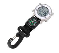 Dolltobe Montre d'extérieur avec mousqueton, boussole numérique de 1,65 pouces, indispensable pour la randonnée, le camping, quartz rétroéclairé, résistante à l'eau, pour homme et femme